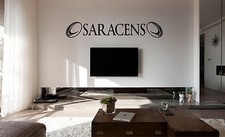 Saracens Rugby Wall Art Sticker, Decal, Any flat surface, Car Vinyl, Glass