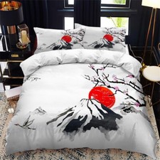 New Japanese Ukiyoe Culture Style Duvet Cover +Pillowcase 2/3 Pcs Bedding Set BH