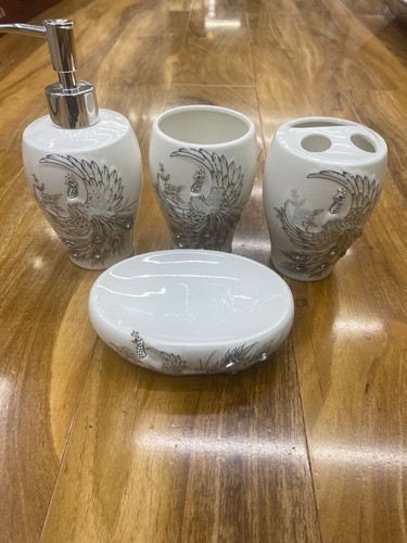 White diamond ceramic 4pcs - ceramic,