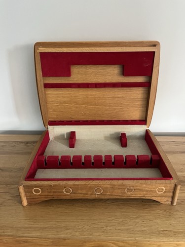 Antique oak cutlery canteen - antique,