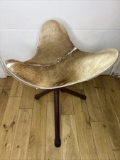 Tripod Cowhide Seat Folding