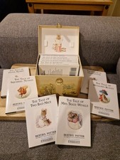 RARE Beatrix Potter Peter Rabbit 12 Book Set In Box by F. Warne & Co, 1989