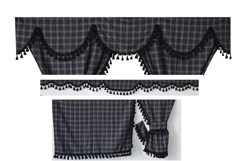 Tartan truck curtains - tartan, set