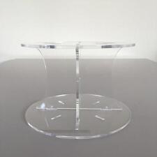 Plain Round Clear Gloss Cake Pillars/Separators (Weddings/Parties) 6"-12"
