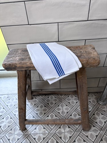 Blue white striped french - white,