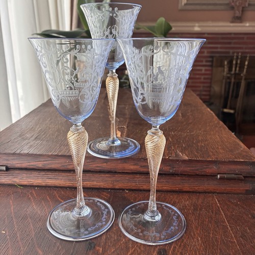 Salviati murano wine glasses - murano,