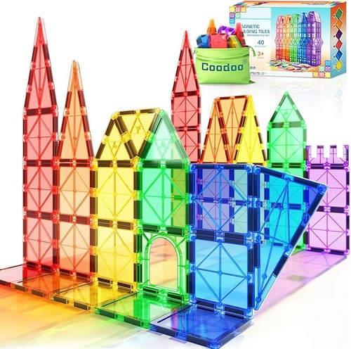 Magnetic tiles kids toys - tiles,