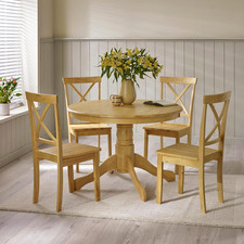 Bude 106cm Round Wooden Dining
