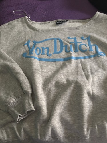 Von dutch sweatshirt grey with - sweatshirt,