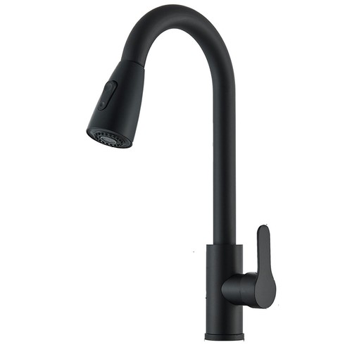 Matt black monobloc - black, kitchen