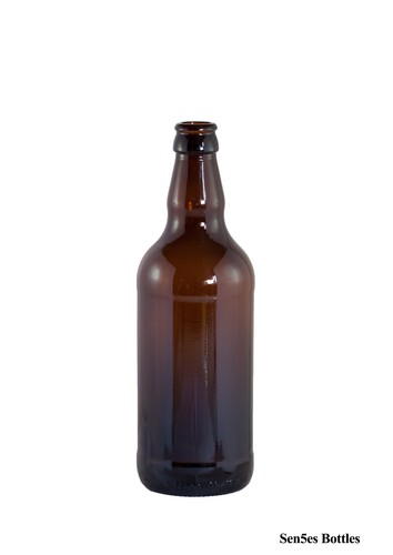 500ml brown glass beer cider - glass, beer/cider