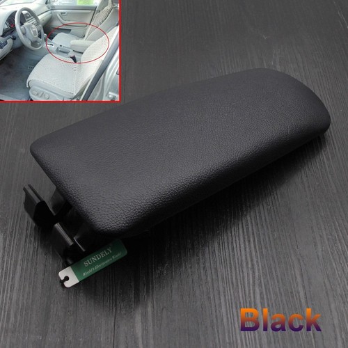 Black leather armrest - black, centre