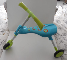 Scuttlebug XL 3-Wheel GREEN AND BLUE BUG Foldable Ride-On Tricycle for Kids