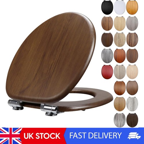 Toilet seat dark - dark, walnut