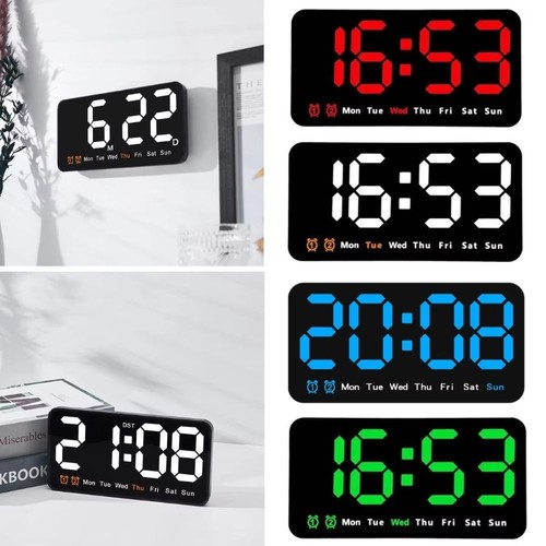 Digital wall clock temperature - clock,