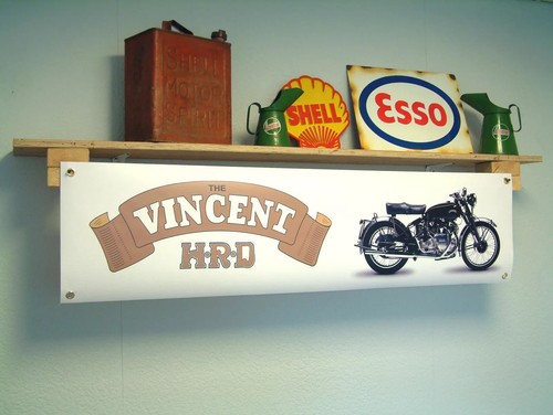 Vincent hrd banner motorcycle - vincent,