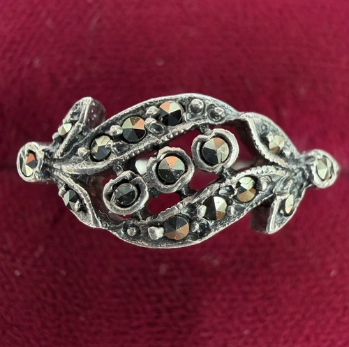 Ladies stamped silver - , ring