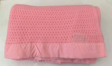 Witney Honeycomb Courtelle Blanket Pink Cellular Throw Acrylic Nylon Double King