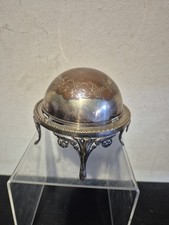 Vintage Silver Plated Roll-Top Caviar Dish / Butter Dish / Sweet Dish (E9)