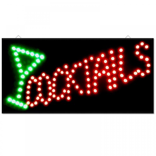 Led bar sign cocktail drinks - led,