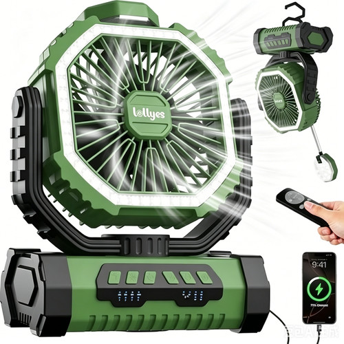 Portable camping fan - portable, with