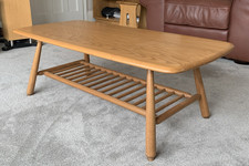 Blonde Ercol Windsor Coffee Table With Magazine Rack: Classic Contemporary Style