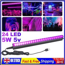 LED UV Ultraviolet Strip Tube Light 24 Leds Bar Club Party Lamp Blacklight USB