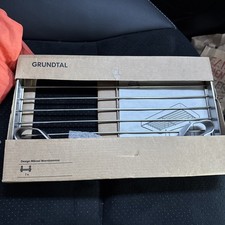 Ikea Grundtal Stainless Steel Hanging Shelf / Rack 12"x7" 