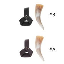 Vikinges Drinking Horn with Holder Medieval Vikinges Wine/Meads Mug Holsters