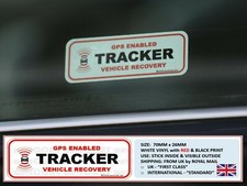 4 x TRACKER FITTED WINDOW STICKERS, GPS ENABLED,VEHICLE CAR VAN THEFT DETERRENT