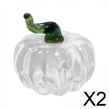 2x Glass Fruit Figurine Fruit