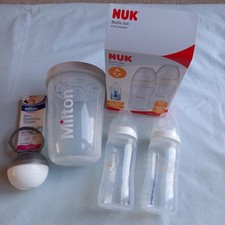 NUK First Choice+300ml Bottle Set + Milton Solo Steriliser + Soother Steriliser 