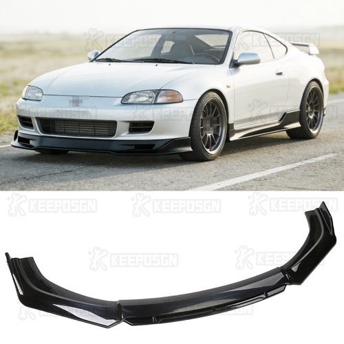 Glossy black front bumper lip - front,