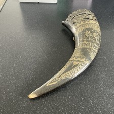 Water Buffalo Horn Scrimshaw Japanese Craftsmanship