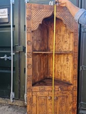 Antique Wooden Corner Bookcase