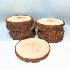 Wood Log Slices for Crafts Wood Coaster Plinth Round Wooden Crafting Discs 10cm