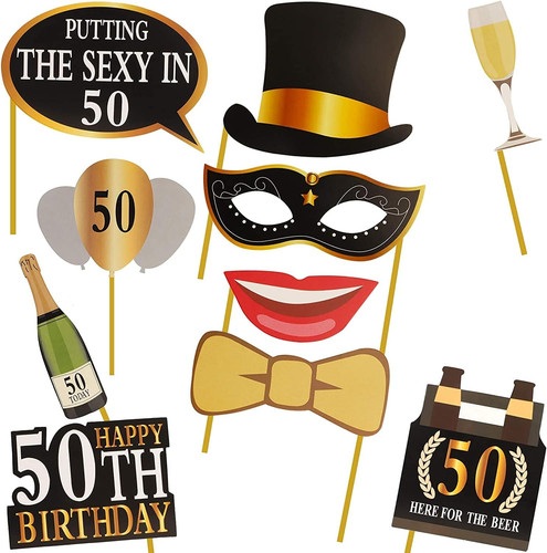 50th birthday photo booth - 50th,