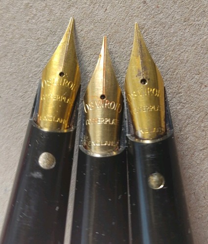 Osmiroid copperplate nibs - 3x,