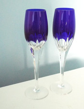 Pair of Ajka Hungarian Crystal