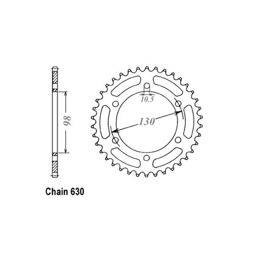 Rear crown 483 kawasaki - jt, 483.35