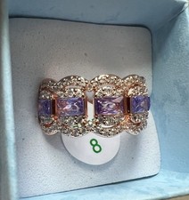 Bomb Party purple topaz rose gold ring size 8 Vivid dreamer RG93138
