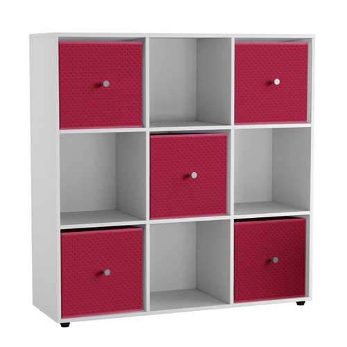 Cube white wooden bookcase - cube,