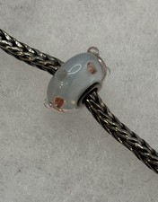 Trollbeads Retired Pink Bud Glass Bead LAA 925s TGLBE-10026