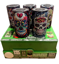 Airtight Skull Vacuum Sealed Herb Weed Stash Jar Container Smell Proof Storage