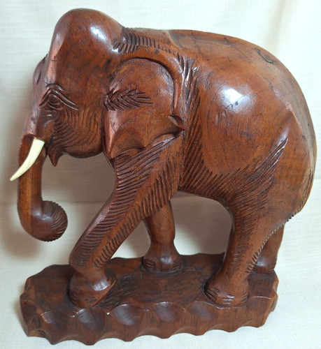 Vintage large carved wooden - large,