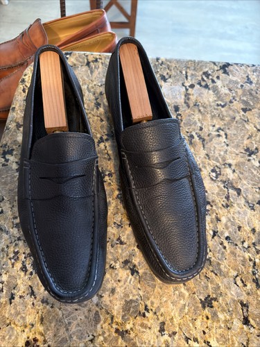 Santoni black leather - santoni, 1/2