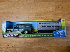 Teamsterz Land Rover & trailer toy livestock trailer cattle trailer die cast NEW