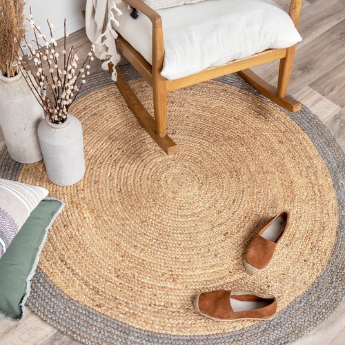 Round rug natural jute - round,