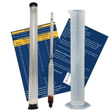 Hydrometer Alcohol Proof and Tralle 0-200 Kit + Test Jar Meter Moonshine Tapper
