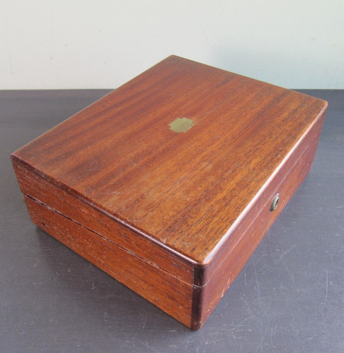 Antique mahogany writing box - mahogany,